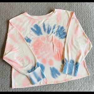 Womens casual tie dye crew neck